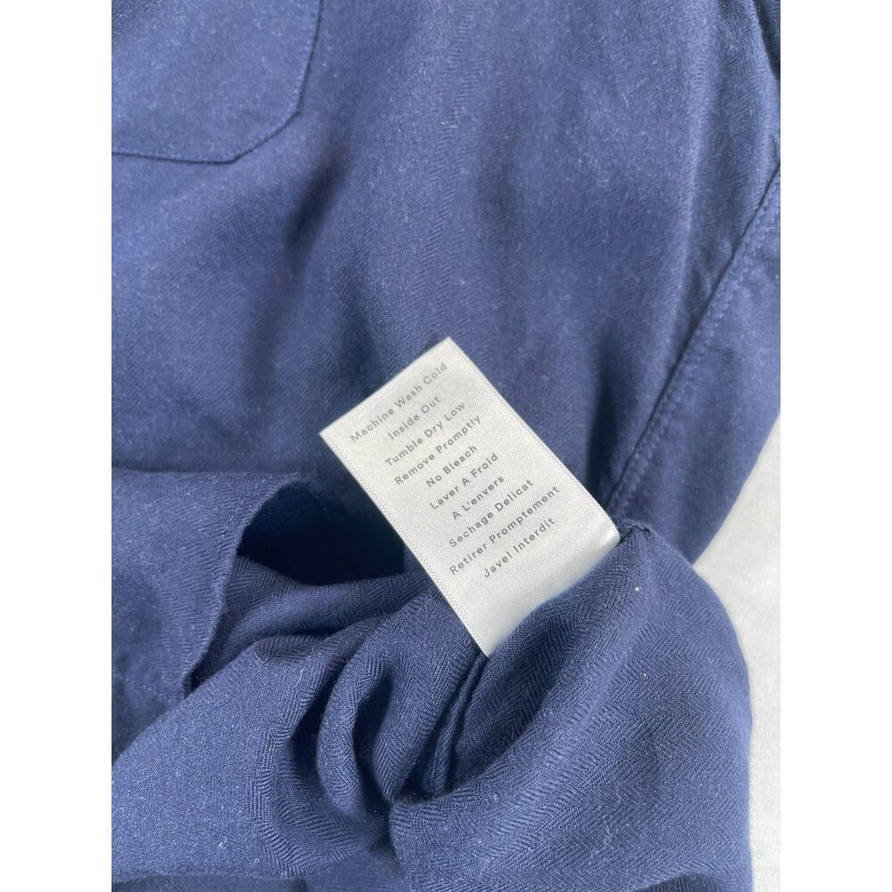 Grayson The Hero Navy Blue Button Down Shirt 05 XL 100% Lyocell Solid Pocket - Picture 9 of 12